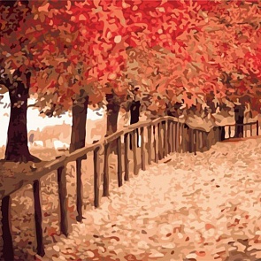 Раскраски по номерам - Осенняя пора, 40 х 50 см. (Белоснежка, 534-CG)